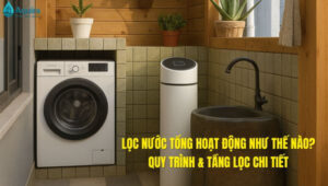 Khám phá cơ chế lọc nước tổng: từ lọc thô đến RO, than hoạt tính, UV, giúp loại bỏ tạp chất, vi sinh và kim loại nặng, bảo vệ sức khỏe cả gia đình.