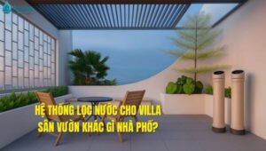 Hệ thống lọc nước cho villa sân vườn cần xử lý đồng thời nhiều nguồn nước, đảm bảo sinh hoạt, bảo vệ thiết bị và duy trì cảnh quan xanh bền vững lâu dài.